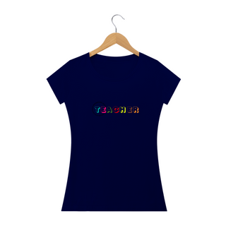 Nome do produtoCamiseta Feminina Baby Long-Professora-Teacher