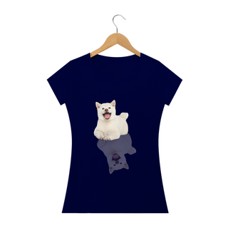 Nome do produtoCamiseta Feminina Baby Long Cãozinho Feliz