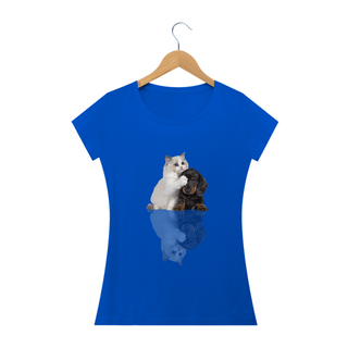 Nome do produtoCamiseta Feminina Baby Long Ragdoll & Dachshund