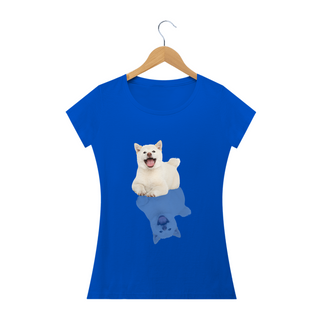 Nome do produtoCamiseta Feminina Baby Long Cãozinho Feliz