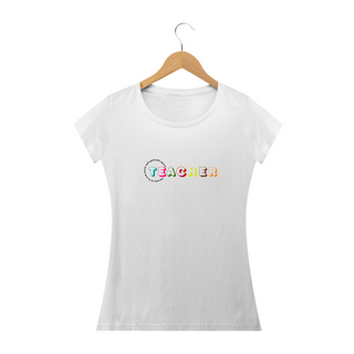 Nome do produtoCamiseta Feminina Baby Long-Professora-Teacher