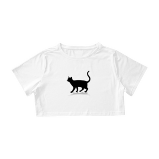 Nome do produtoCamiseta Feminina Croppd Gatinho