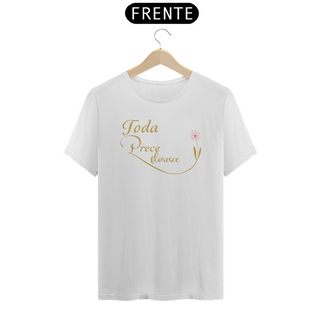 Nome do produtoCamiseta Feminina T-shirt Toda Prece Floresce