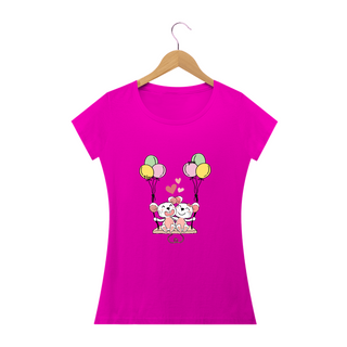 Nome do produtoCamiseta Feminina Baby Long Hamsters Apaixonados