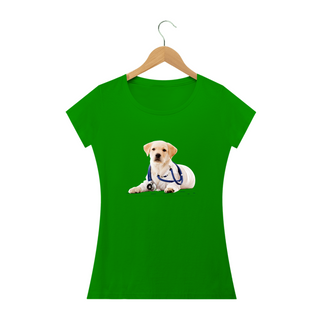 Nome do produtoCamiseta Feminina Baby Long Cão Veterinário