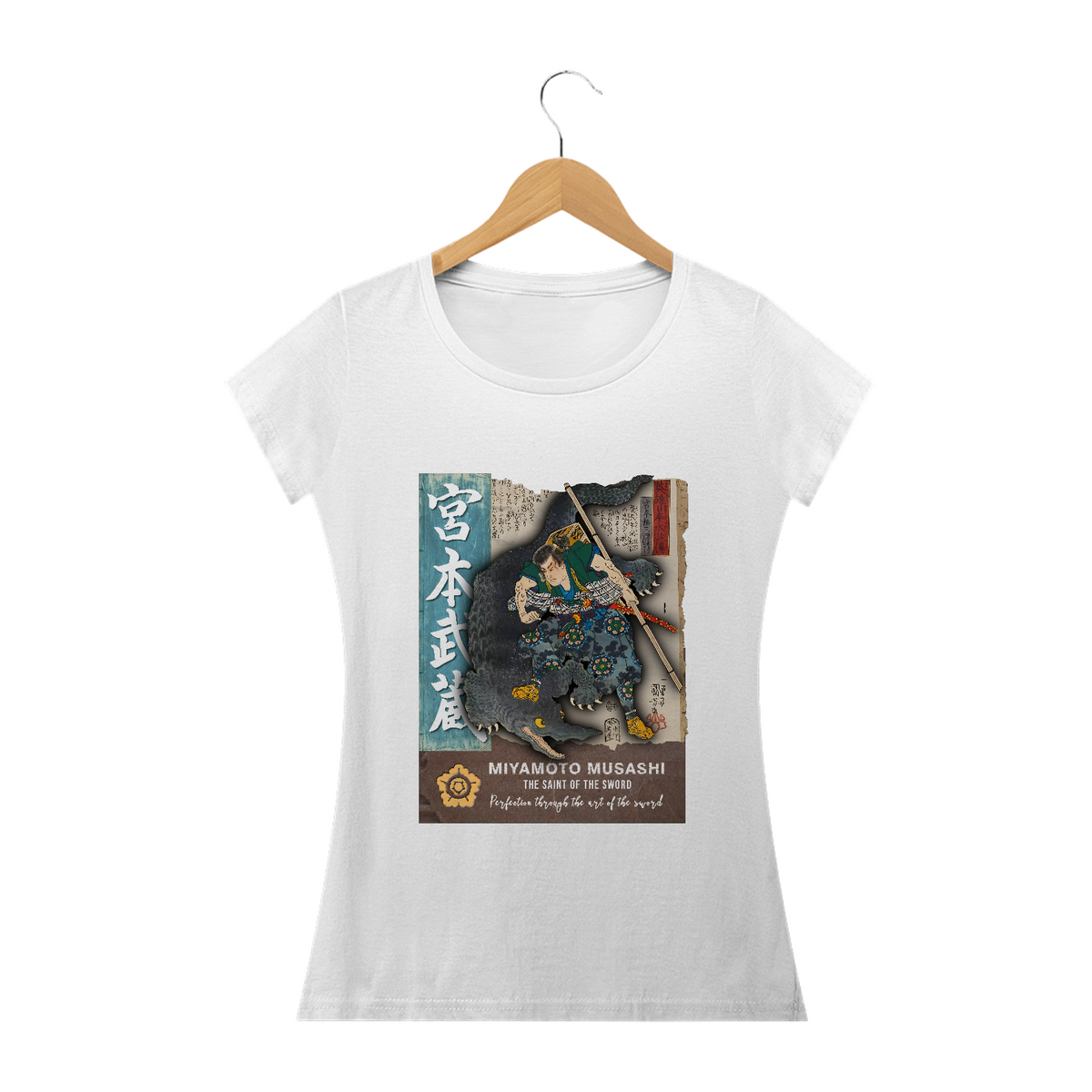 Nome do produto: Camiseta Baby Long: “Miyamoto Musashi”