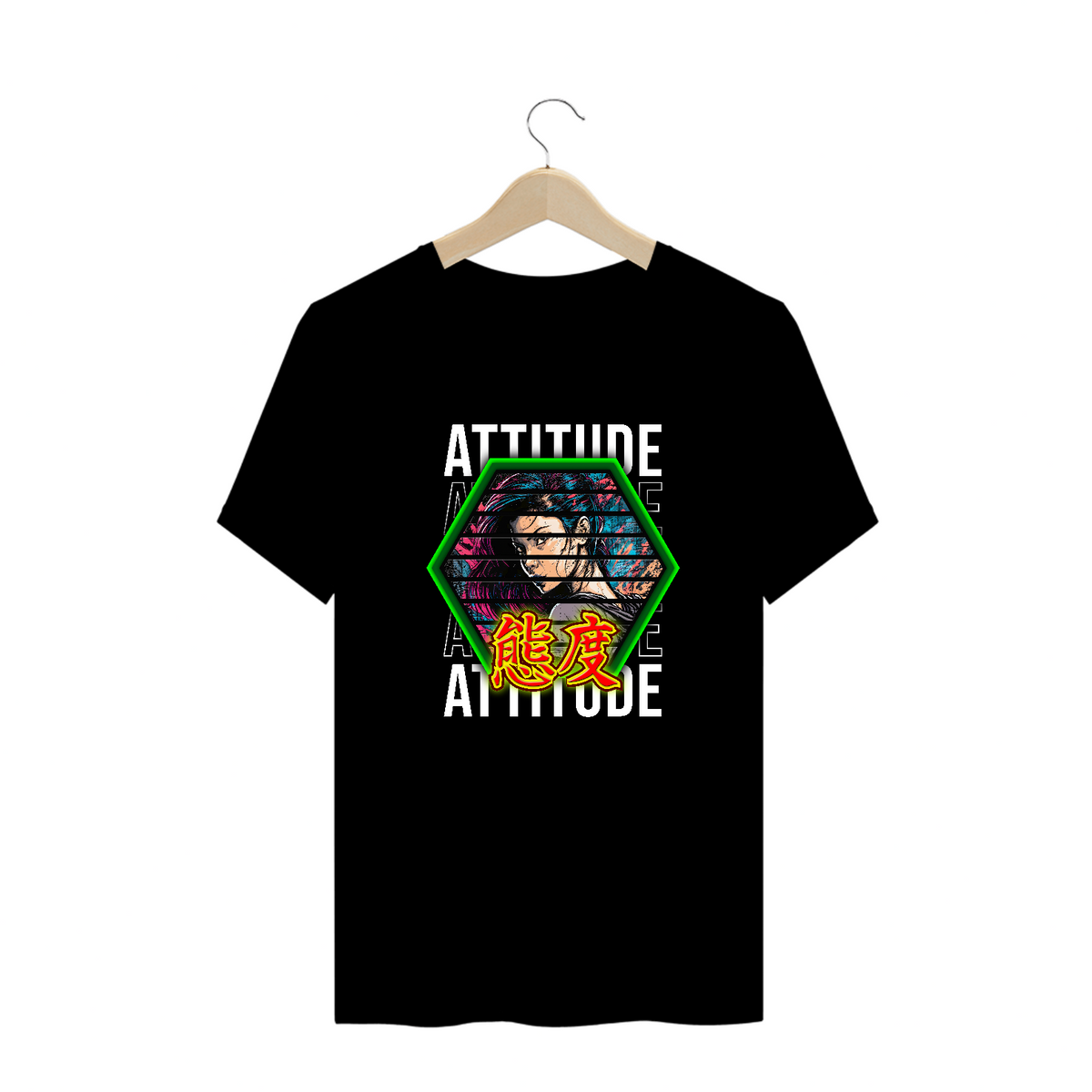 Nome do produto: Camiseta Plus Size: “Attitude”