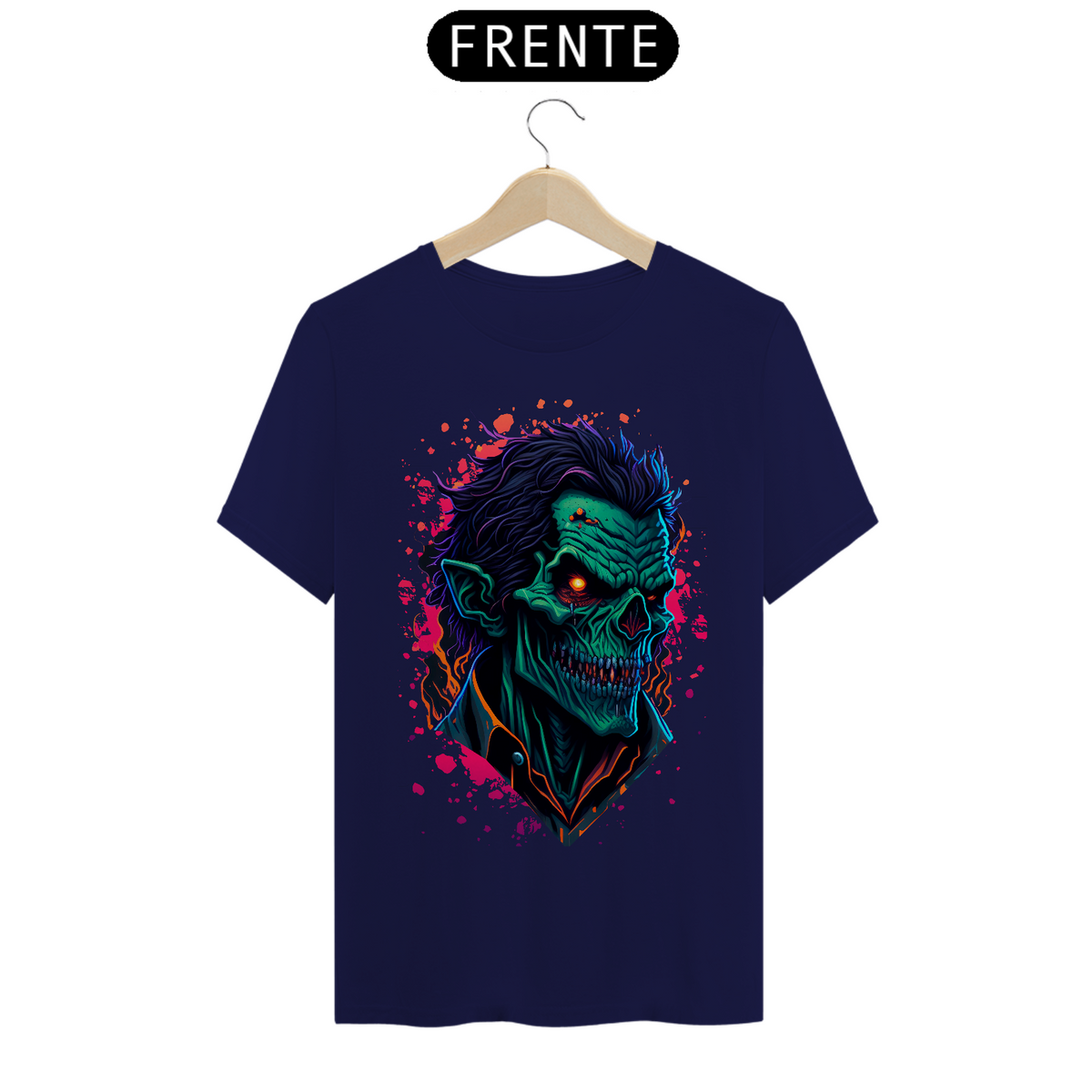 Nome do produto: Camiseta Classic - Zumbi Halloween Splash