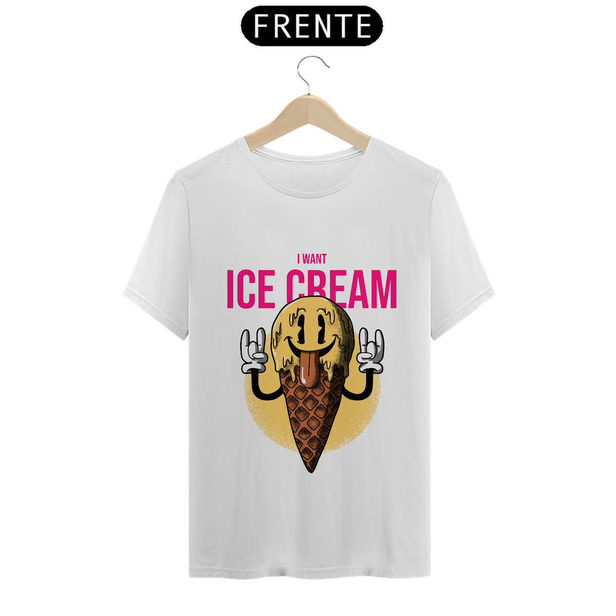 Nome do produto: Camiseta Classic - I Want Ice Cream