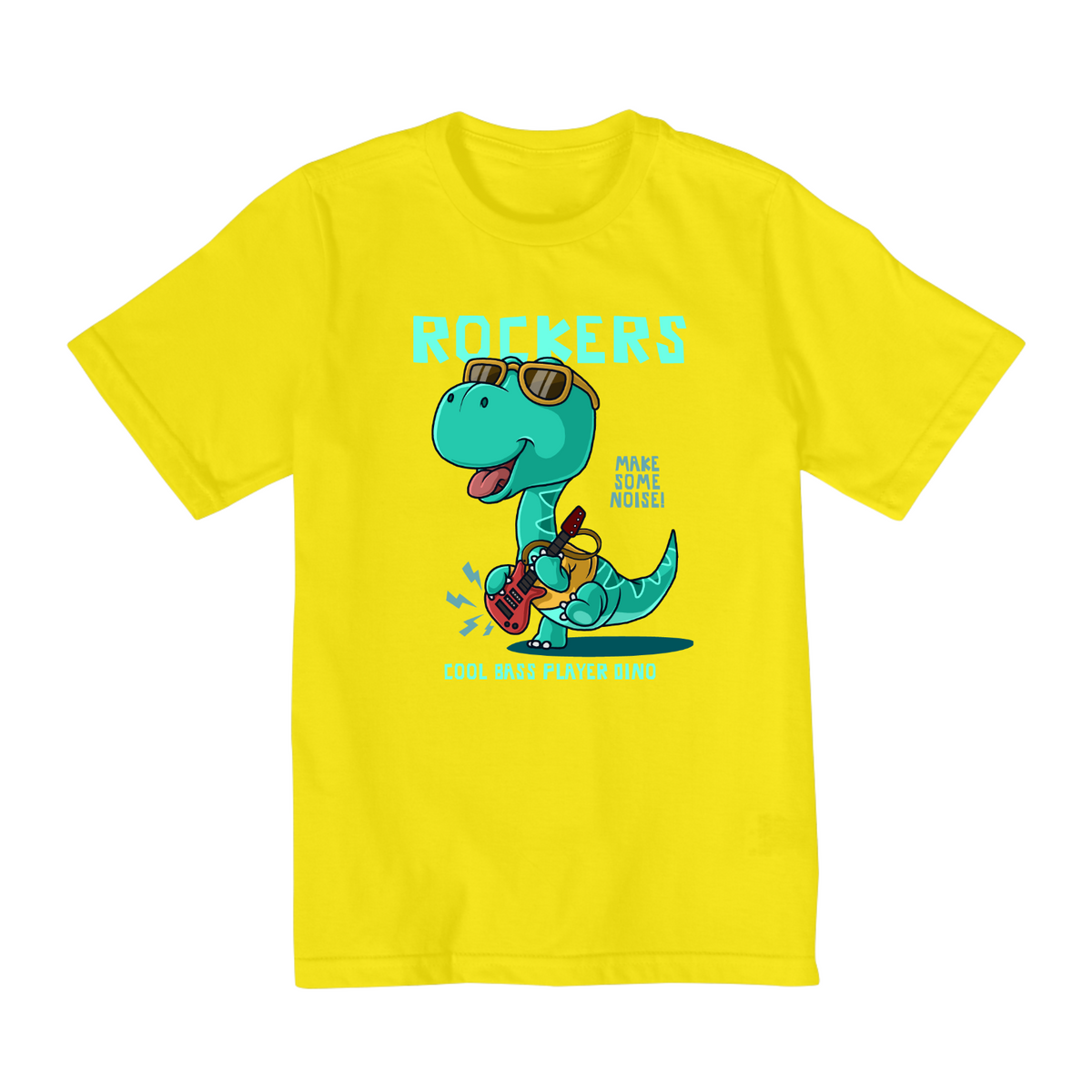 Nome do produto: CAMISETA INFANTIL DINO ROCKERS