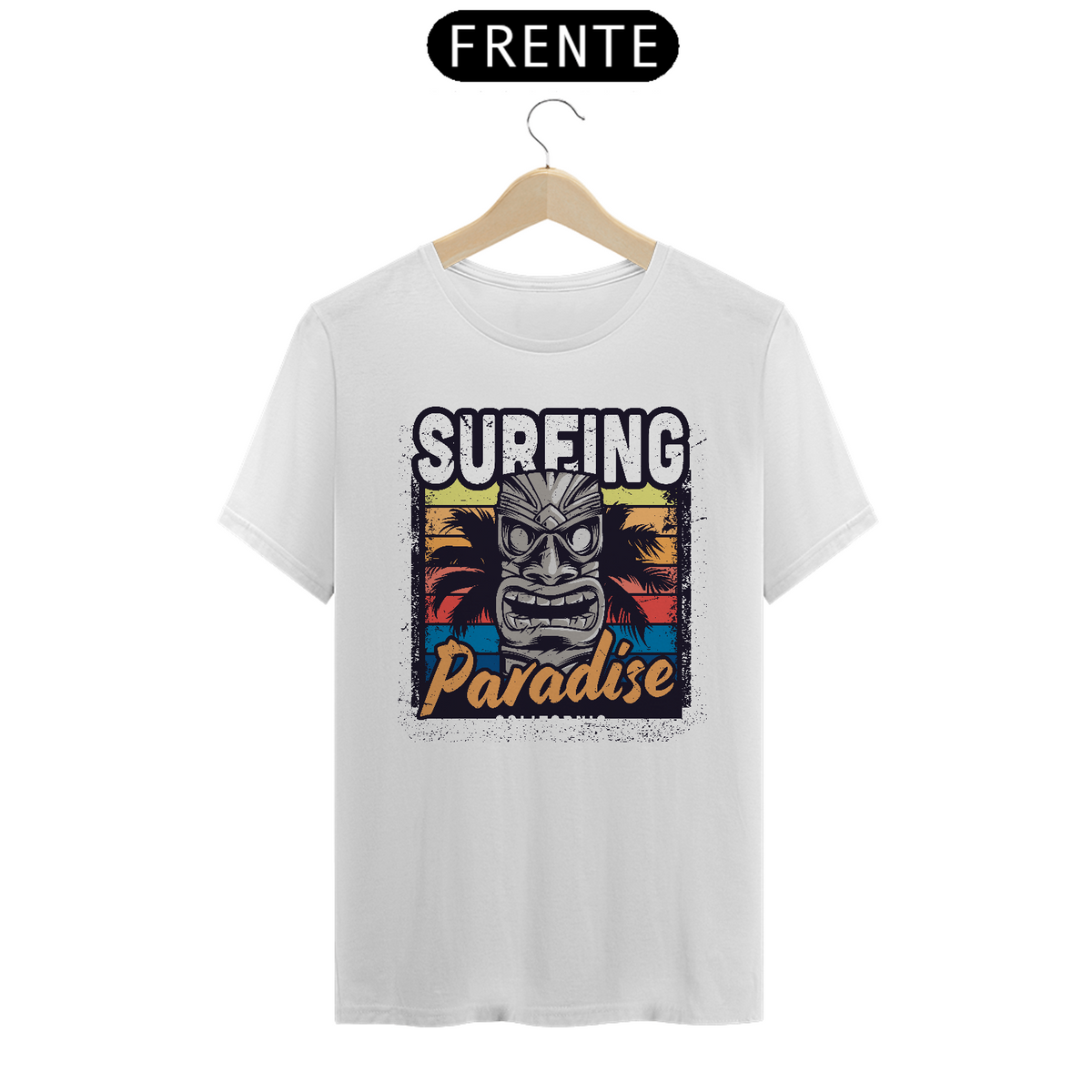 Nome do produto: CAMISETA ESTAMPADA SURFING PARADISE