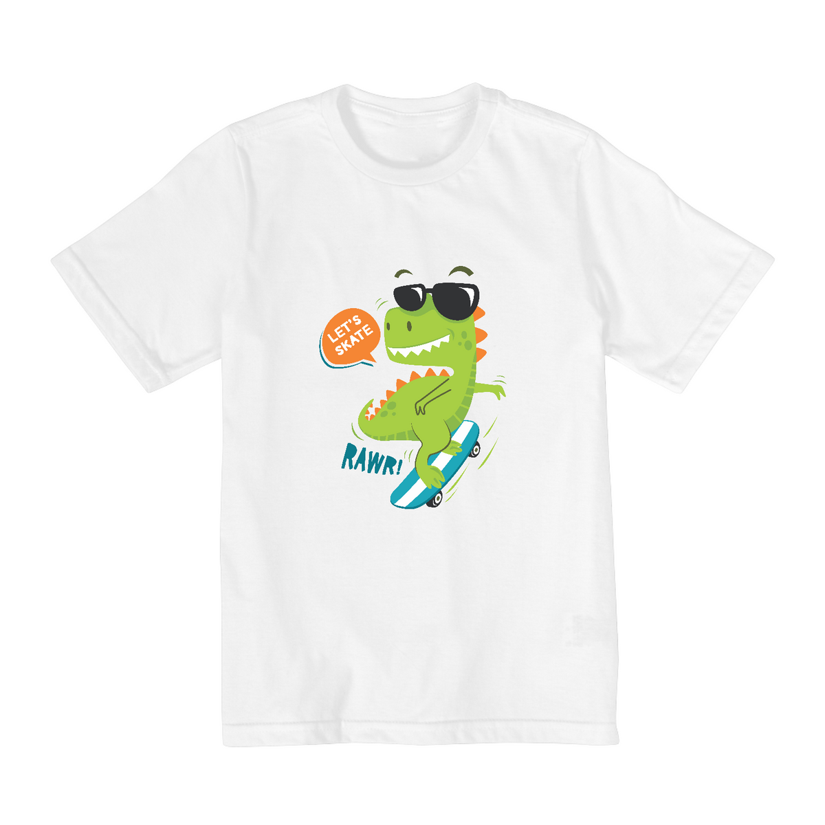 Nome do produto: CAMISETA INFANTIL DINO SKATER