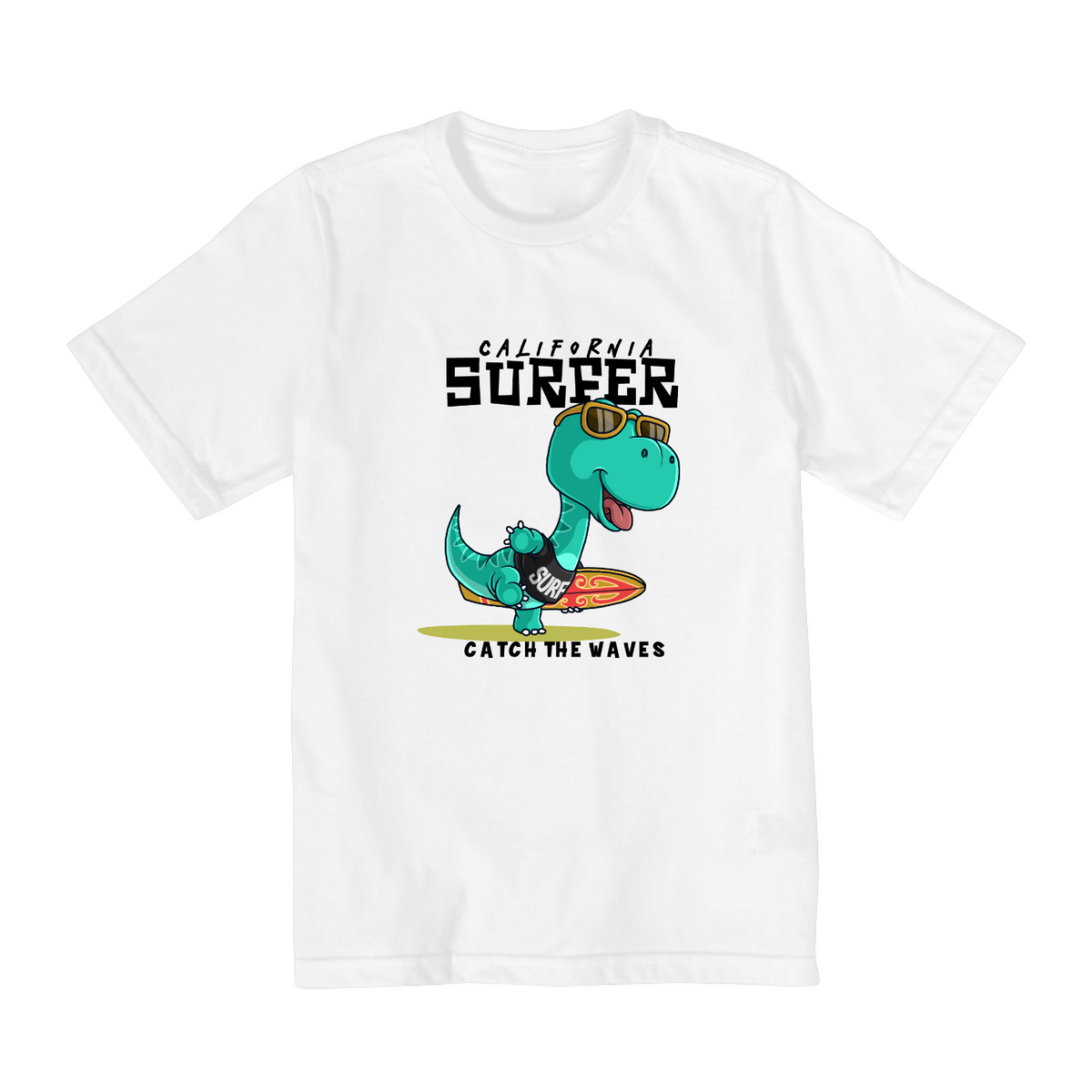 Nome do produto: CAMISETA INFANTIL DINO SURFER