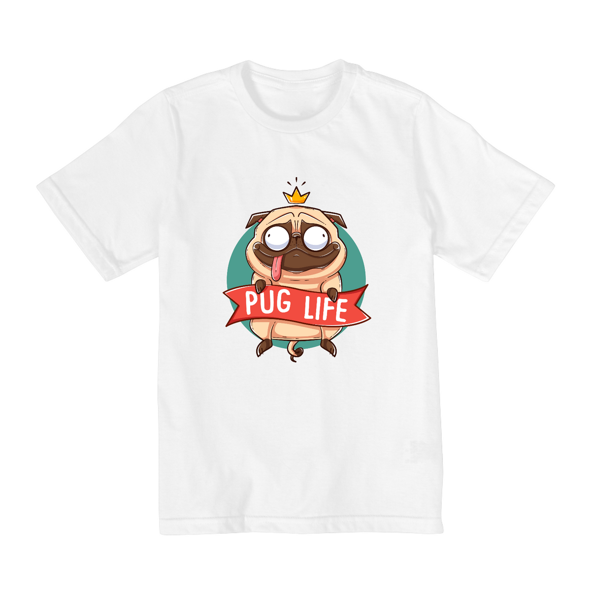 Nome do produto: CAMISETA INFANTIL PUG LIFE