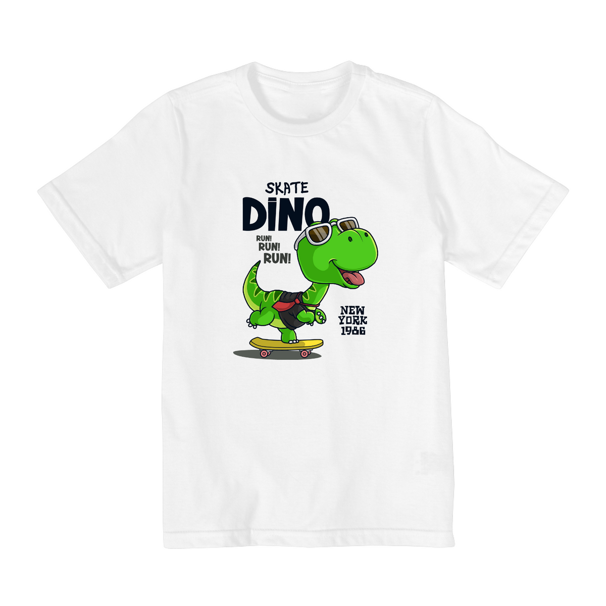 Nome do produto: CAMISETA INFANTIL SKATE DINO