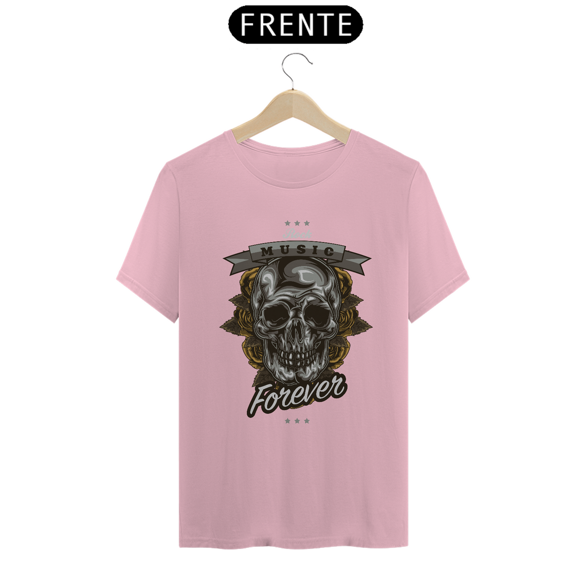 Nome do produto: CAMISETA ESTAMPADA ROCK FOREVER