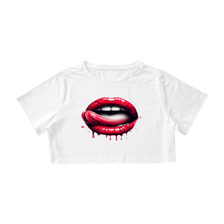 Nome do produtoCamisa Cropped (Blood Red Lips)