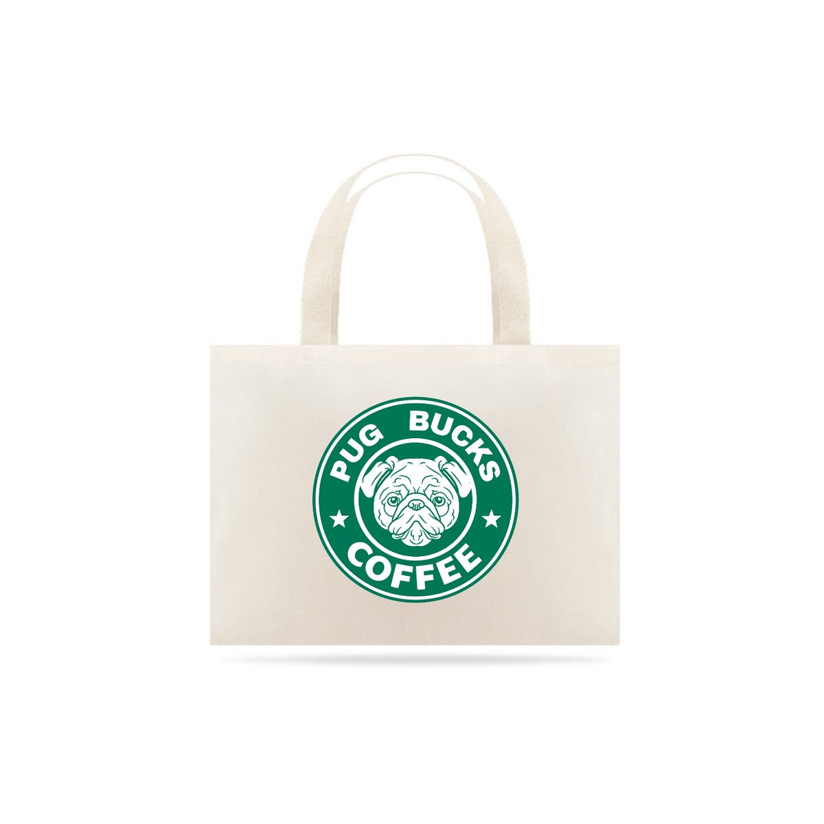 Nome do produto: ECO BAG GRANDE PUG BUCKS COFFEE - 23012MDP