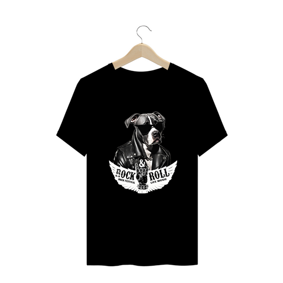 T-SHIRT PLUS SIZE PITBULL ROCK'N ROLL 23039MDP