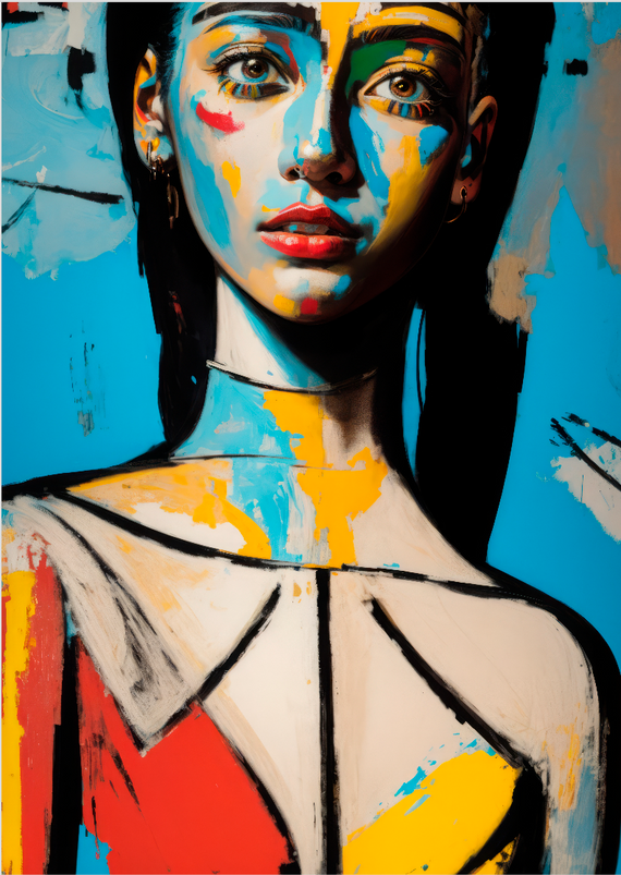 Pôster Pintura Digital - Fusion 07 - Koz Palma - Sem Moldura - Orientação Retrato - Tamanhos: A0, A1 e A2 - Fine Art