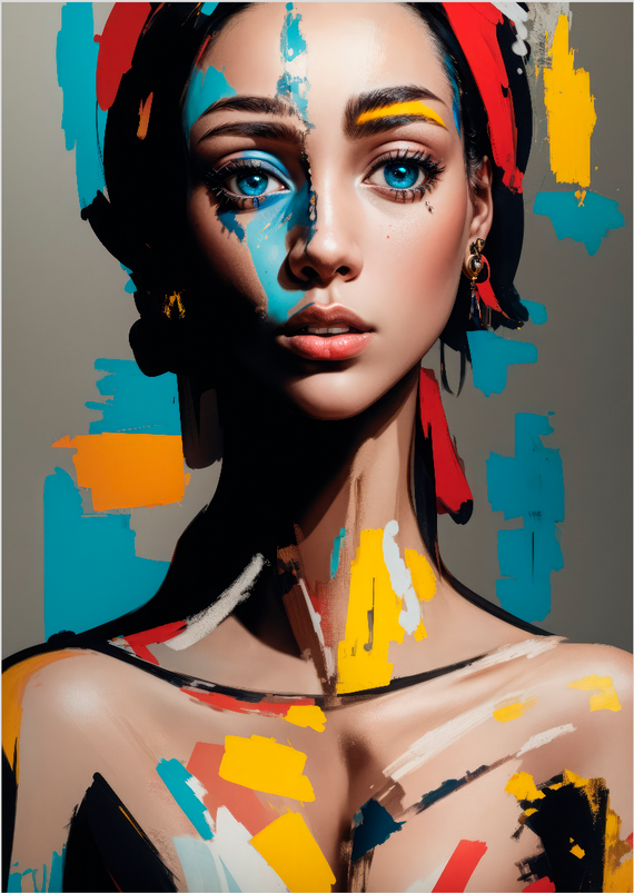 Pôster Pintura Digital - Fusion 14 - Koz Palma - Sem Moldura - Orientação Retrato - Tamanhos: A0, A1 e A2 - Fine Art