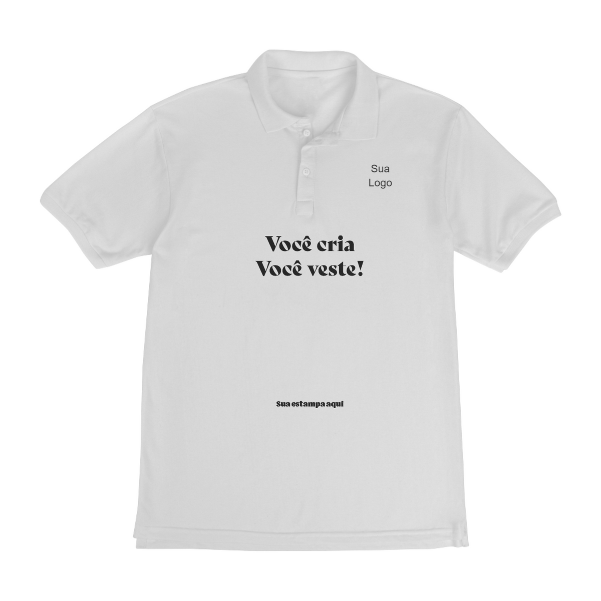 Nome do produto: Você cria, você veste! Camiseta Polo | Masculina