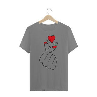 Nome do produtoT-shirt Quality Plus Size - Dedo da Cor do Coração