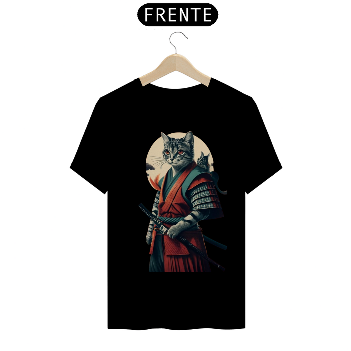 Nome do produto: T-SHIRT CAMICAT SAMURAI AND CAT 