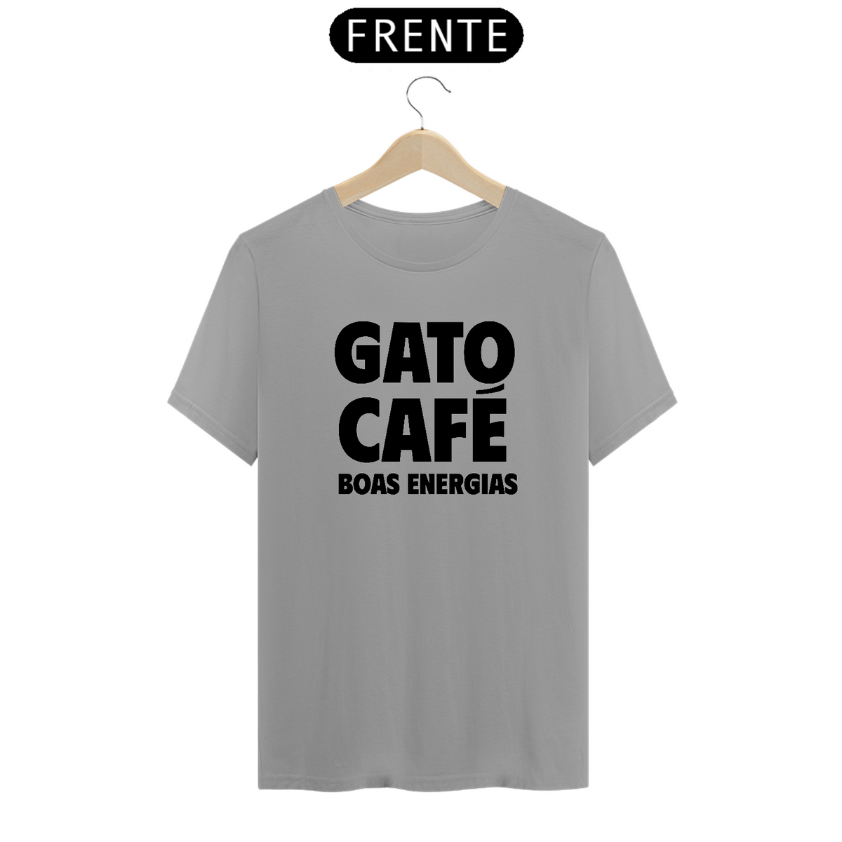 Nome do produto: CAMISETA GATO CAFÉ BOAS ENERGIAS (BLACK)