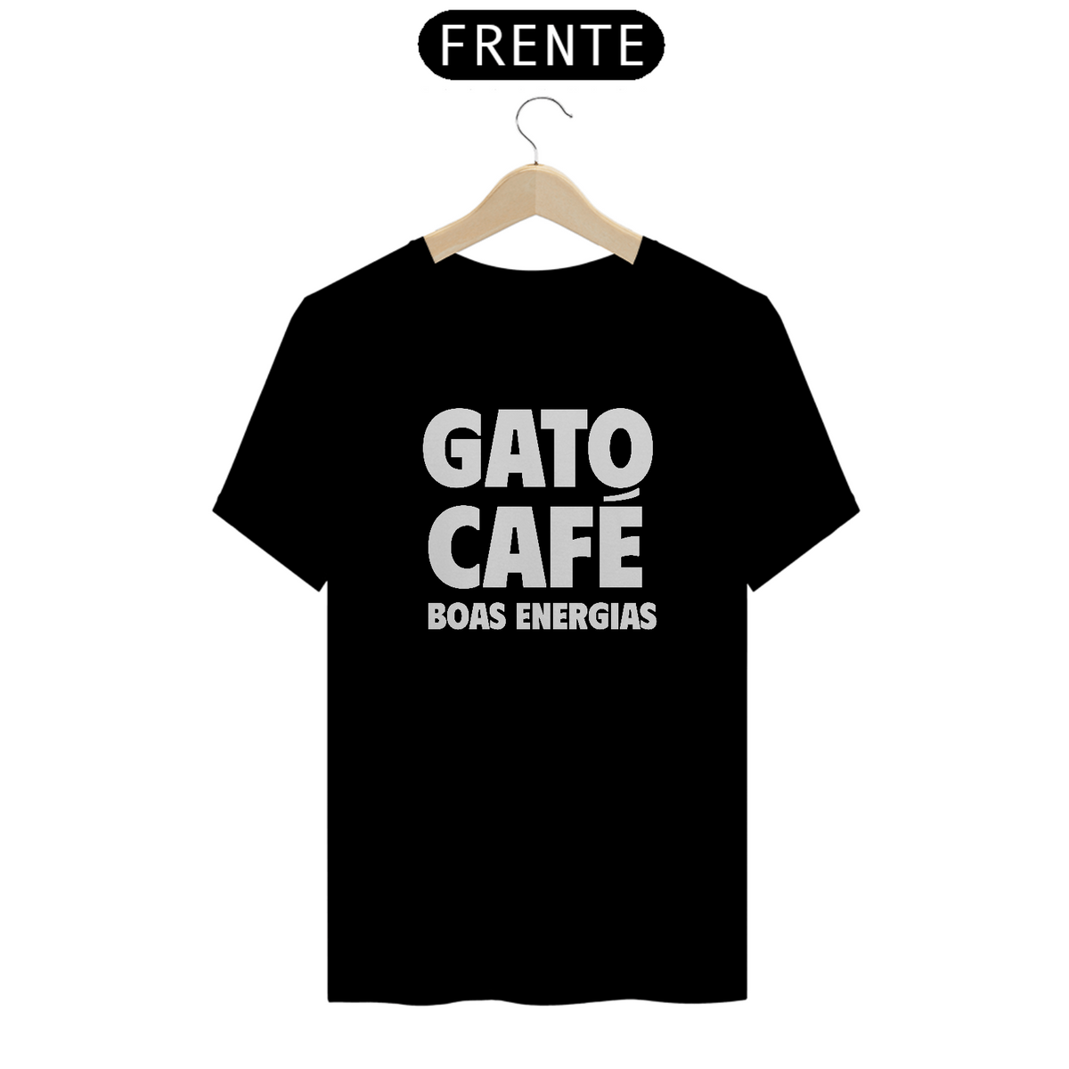 Nome do produto: CAMISETA GATO CAFÉ BOAS ENERGIAS (WHITE)