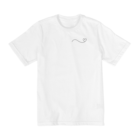 T Shirt  infantil - 10 a 14 anos / Coração