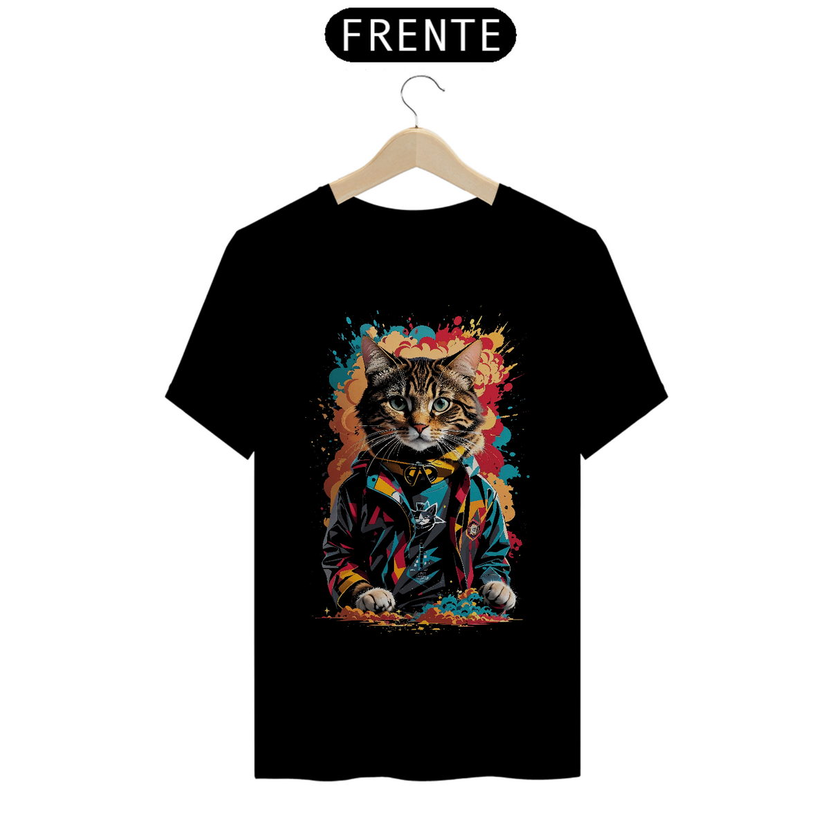 Nome do produto: T-Shirt Quality Gato jaqueta
