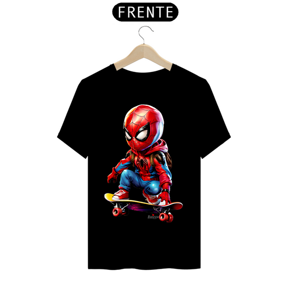 Camiseta Premium Baby Homem Aranha Skatista