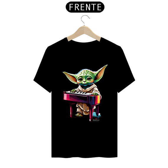 Camiseta Premium Baby Yoda Pianista