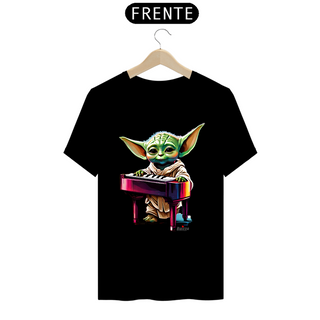 Nome do produtoCamiseta Premium Baby Yoda Pianista