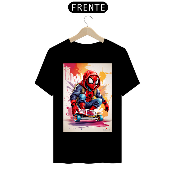 Camiseta Premium Homem Aranha Skatista