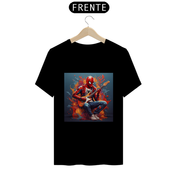 Camiseta Homem Aranha Guitarrista Premium