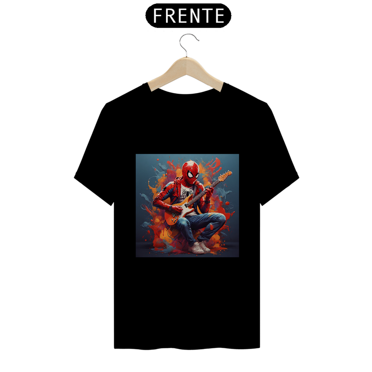 Nome do produto: Camiseta Homem Aranha Guitarrista Premium