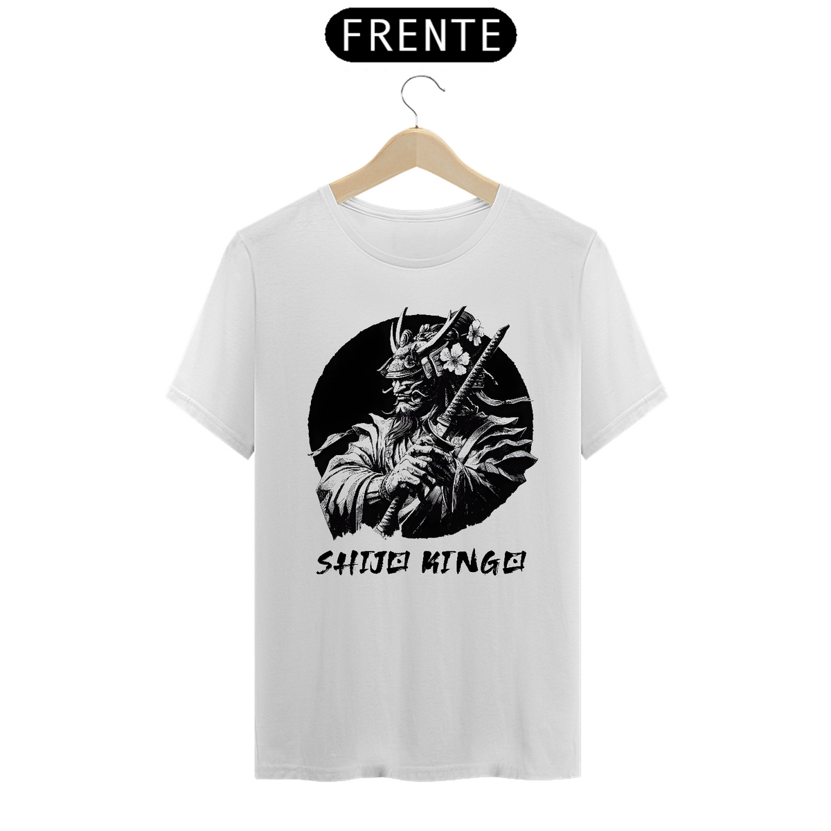 Nome do produto: Camiseta Shijo Kingo Samurai - Branca|Cinza