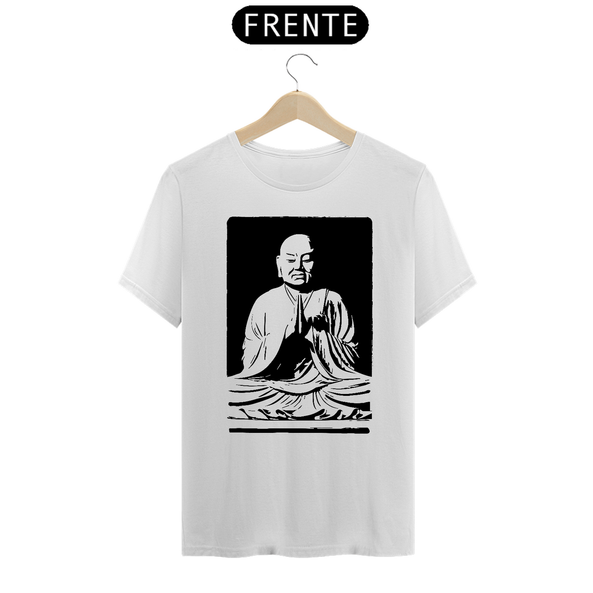Nome do produto: Camiseta Buda Fundo Preto Cores