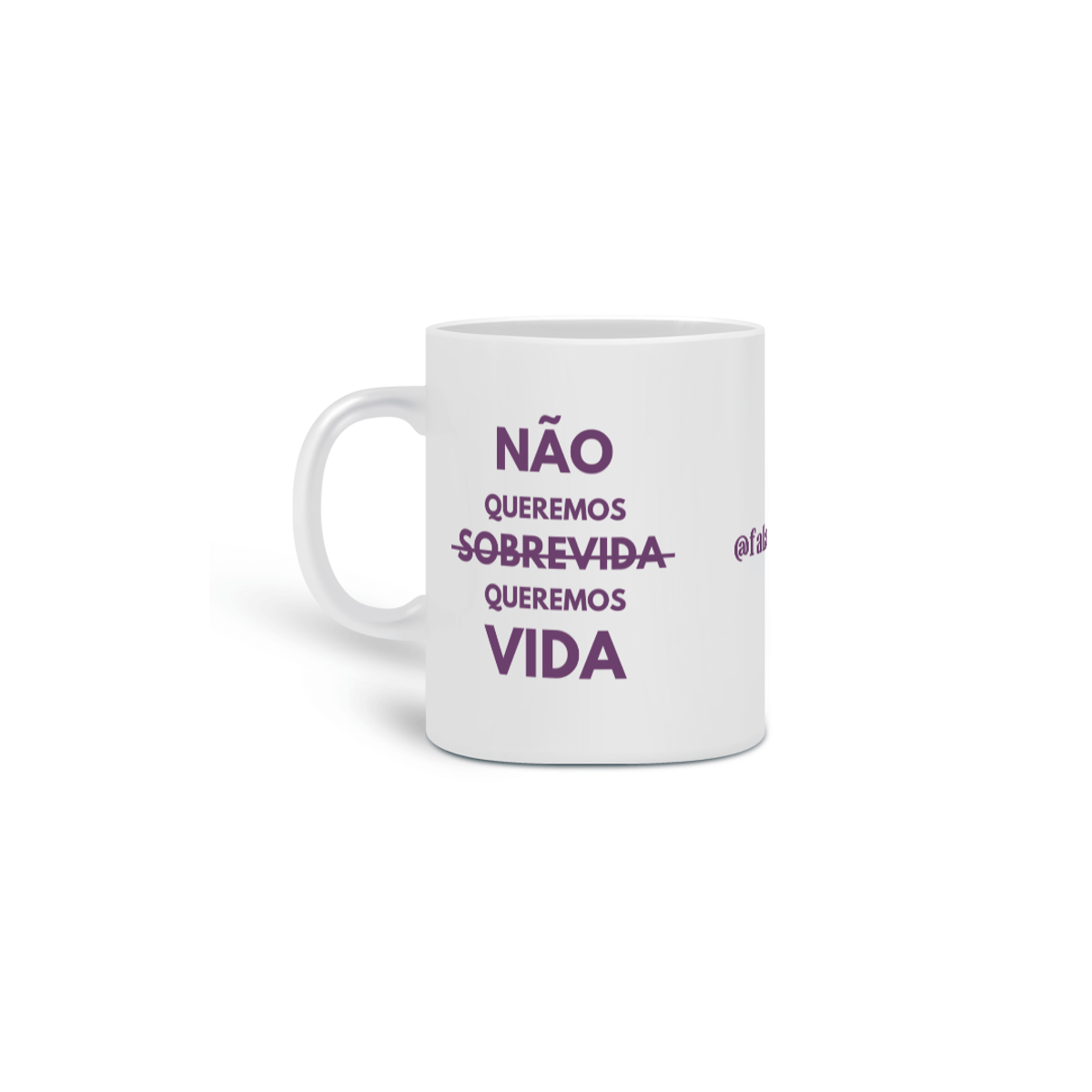 Nome do produto: Caneca Texto Roxo