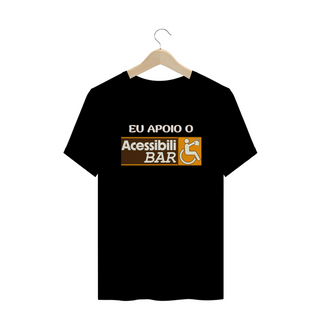 Camiseta plus size - Eu Apoio o AcessibiliBAR (Escura)
