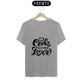 Camiseta cook with love (letra preta)