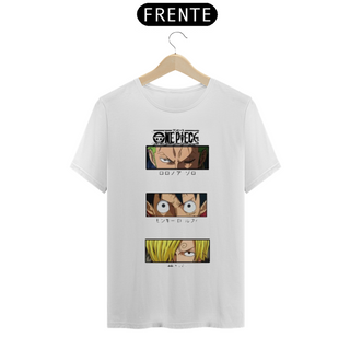 Nome do produtoCamiseta Zoro, Luffy e Sanji - One Piece