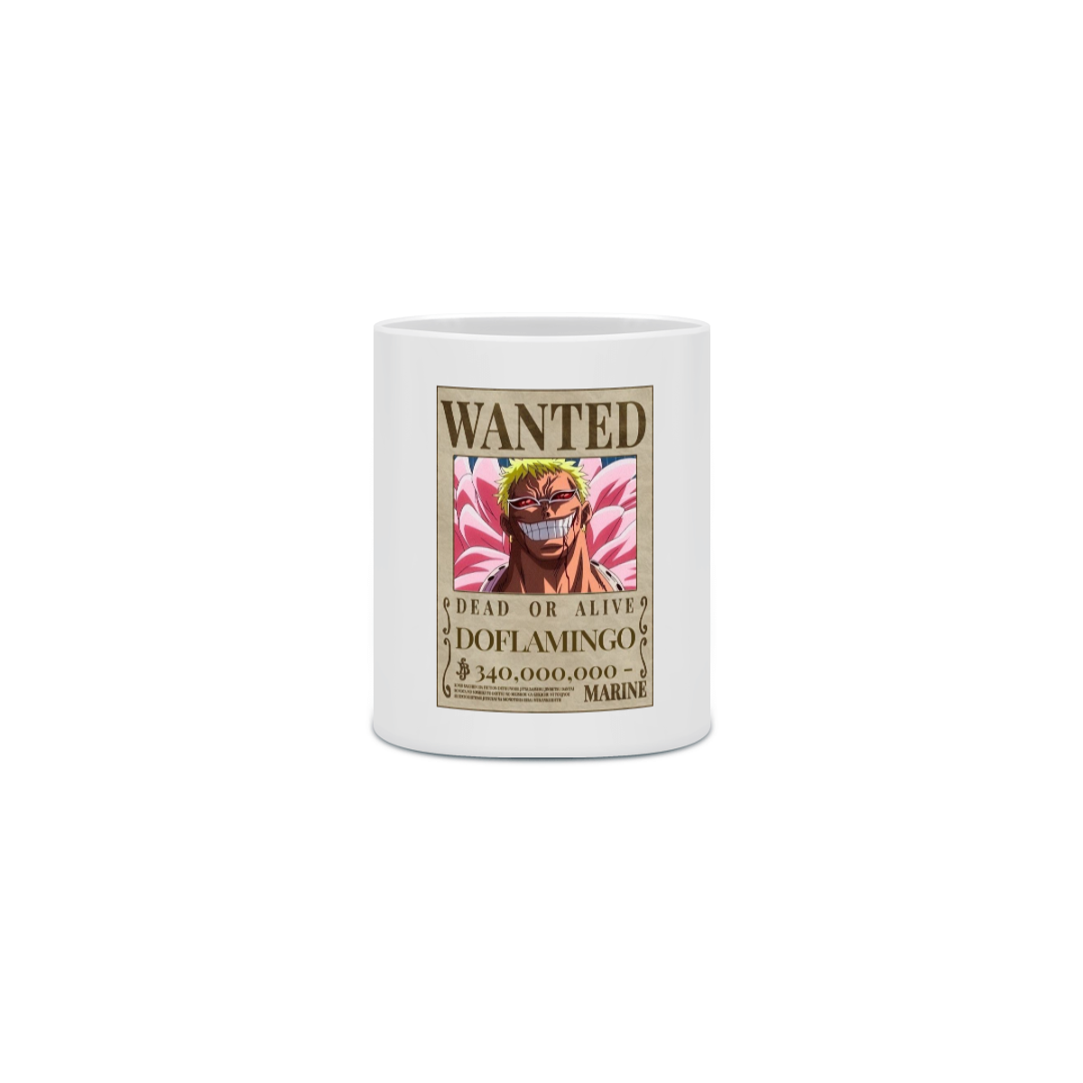 Nome do produto: Caneca do Doflamingo - One Piece