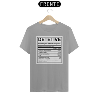 Nome do produtoCamiseta informações e fatos Detetive