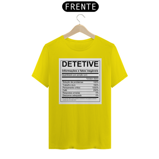 Nome do produtoCamiseta informações e fatos Detetive