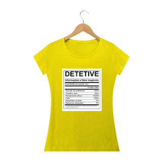 Nome do produtoCamiseta feminina informações e fatos detetive