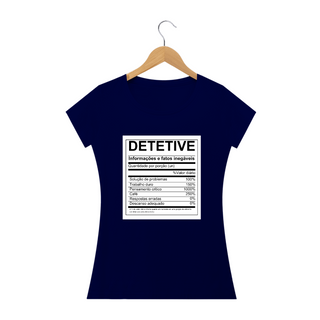 Nome do produtoCamiseta feminina informações e fatos detetive