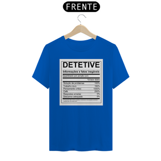 Nome do produtoCamiseta informações e fatos Detetive